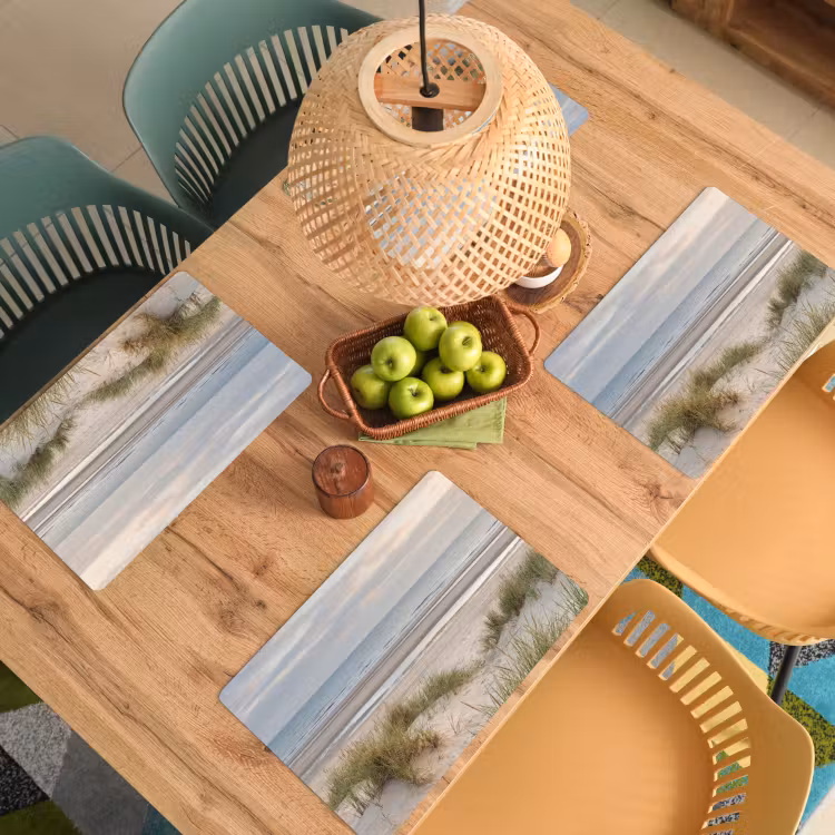 Placemat - 6 stuks - Zandstrand - Bewolkt - Duinen — 3