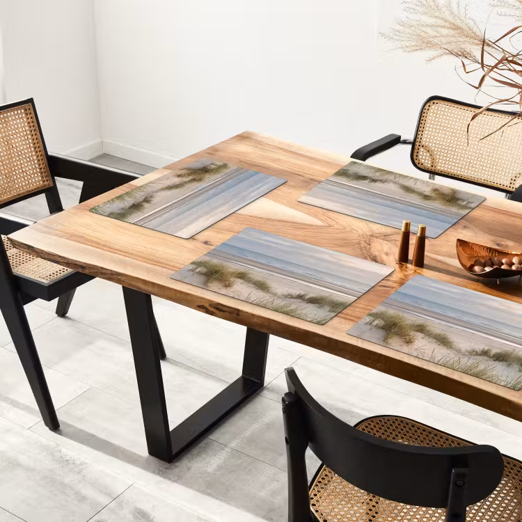 Placemat - 6 stuks - Zandstrand - Bewolkt - Duinen — 4