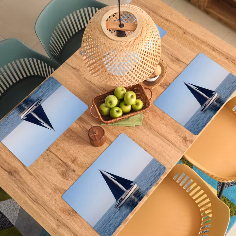 Placemat - 6 stuks - Zeilboot - Zee - Blauw — 3