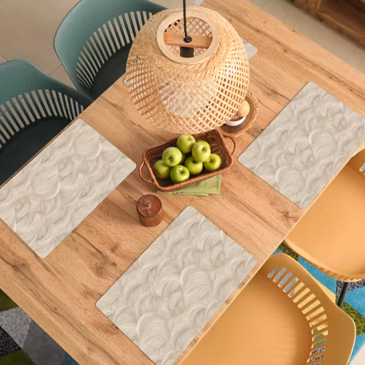 Placemat - 6 stuks - Bogen - Patroon - Beige — 3