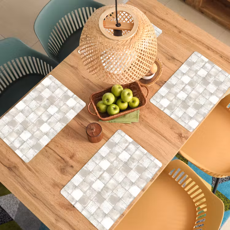 Placemat - 6 stuks - Tegel - Patroon - Verweerd — 3