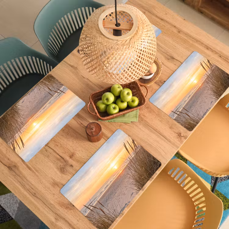 Placemat - 6 stuks - Zonsondergang - Duinen - Zee — 3
