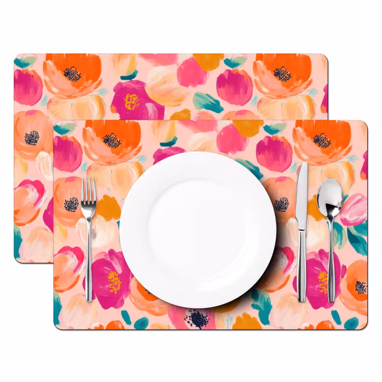 Placemat - 6 stuks - Bloesems - Vrolijk - Kleurrijk — 2