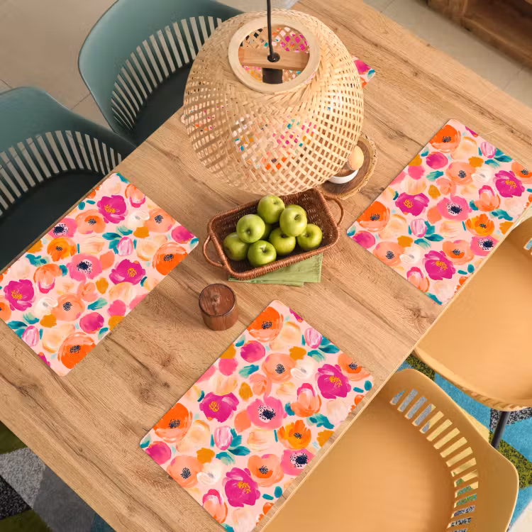 Placemat - 6 stuks - Bloesems - Vrolijk - Kleurrijk — 3