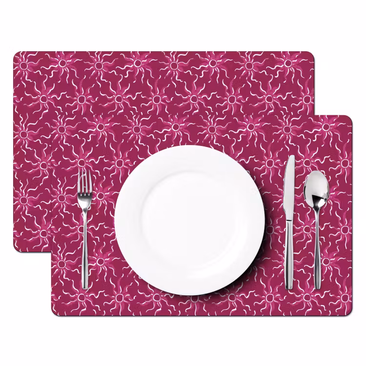 Placemat - 6 stuks - Bohemian - Zon - Magenta — 2