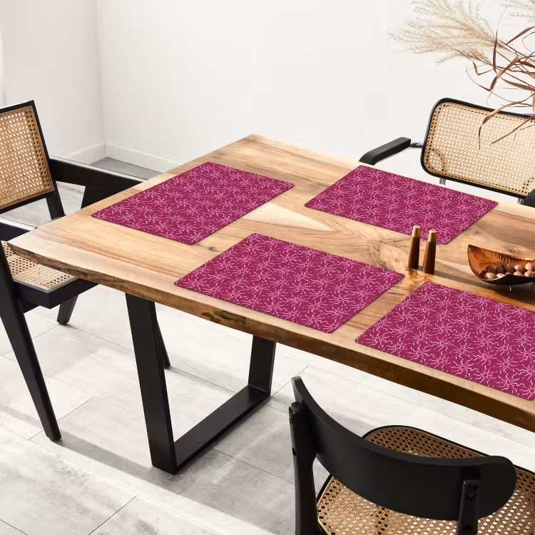 Placemat - 6 stuks - Bohemian - Zon - Magenta — 4