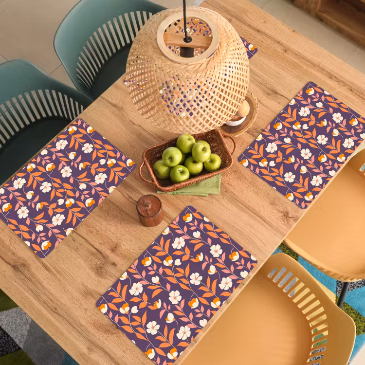 Placemat - 6 stuks - Boho - Vintage - Paars — 3