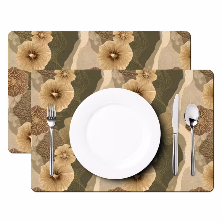 Placemat - 6 stuks - Abstract - Modern - Groen — 2