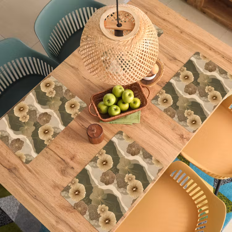 Placemat - 6 stuks - Abstract - Modern - Groen — 3