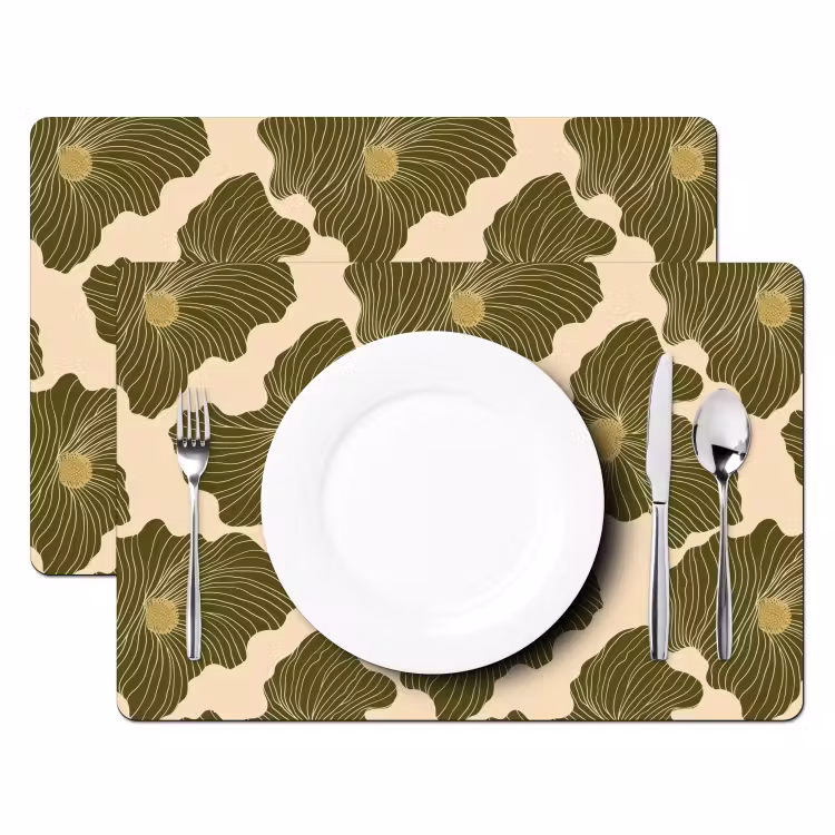 Placemat - 6 stuks - Modern - Abstract - Groen — 2