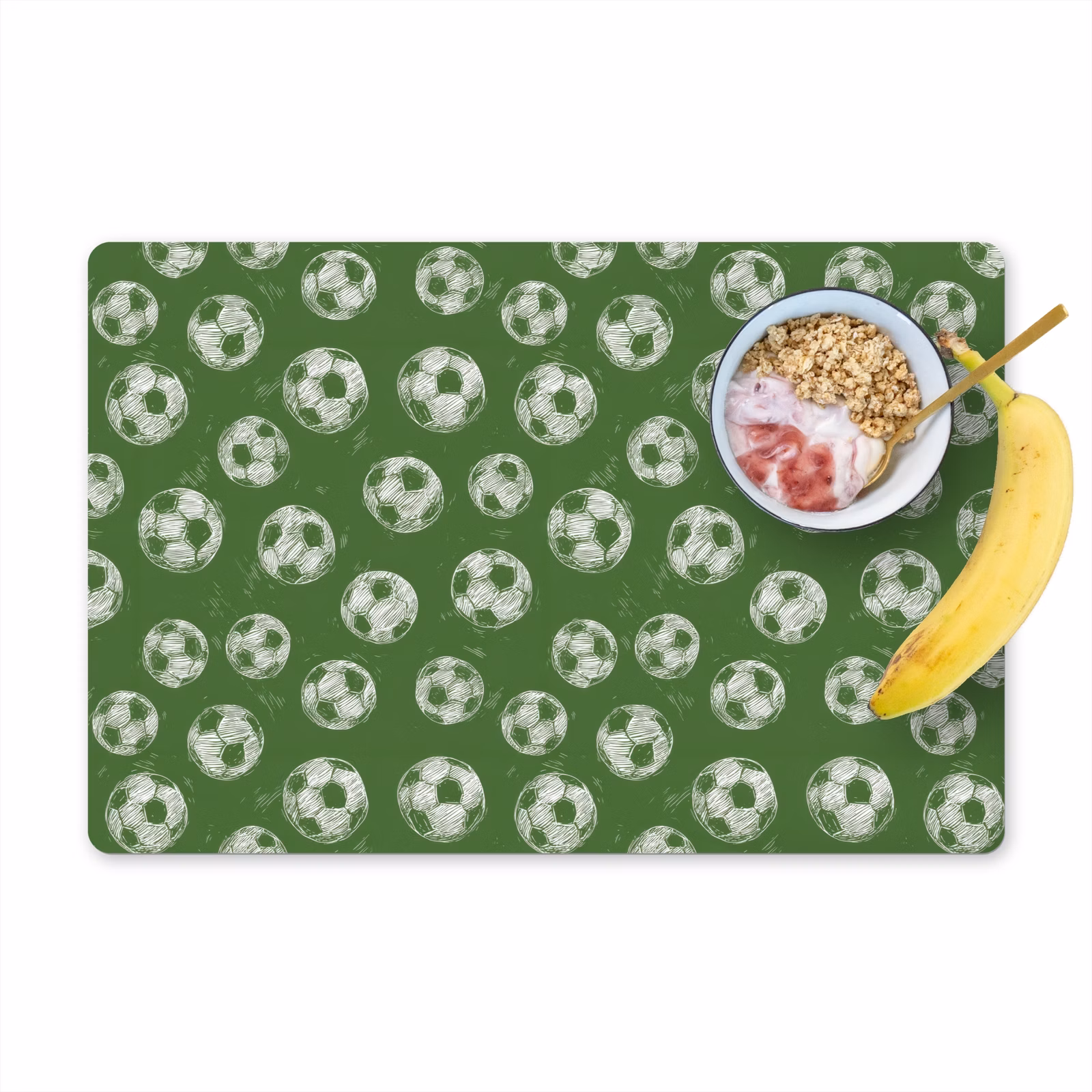 Placemat - 6 stuks - Voetbal - Sport - Groen — 1