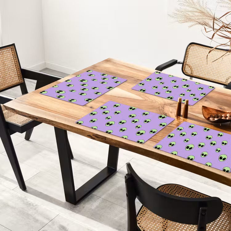 Placemat - 6 stuks - Alien - Retro - Lila — 4