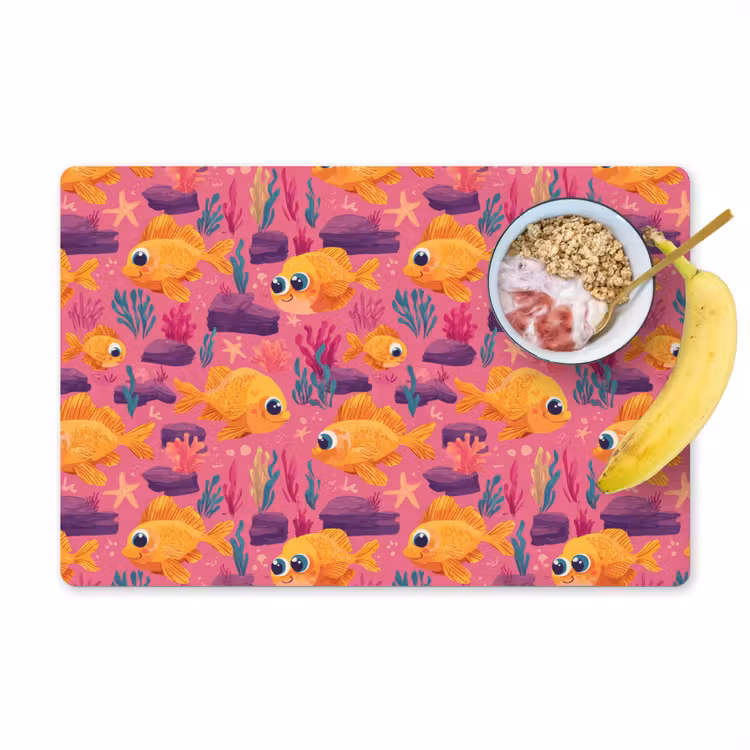 Placemat - 6 stuks - Goudvissen - Koraal - Kleurrijk — 1