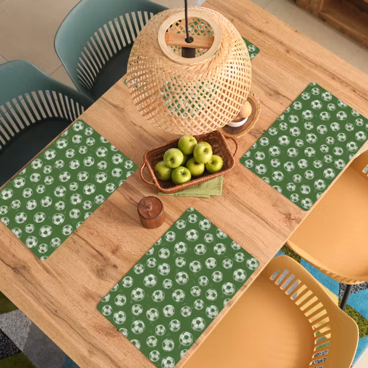 Placemat - 6 stuks - Voetbal - Sport - Groen — 3