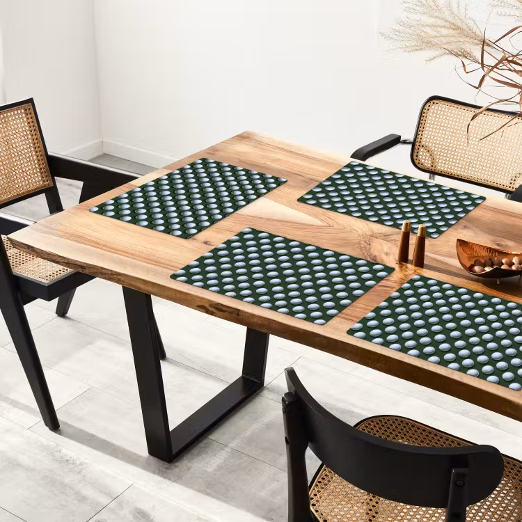 Placemat - 6 stuks - Ballen - Golf - Groen — 4