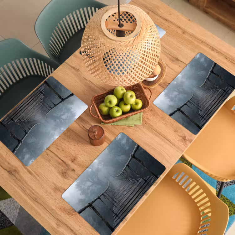 Placemat - 6 stuks - Brug - Jungle - Mist - Natuur — 3