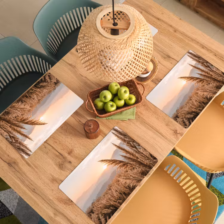 Placemat - 6 stuks - Gras - Veld - Zon - Natuur — 3