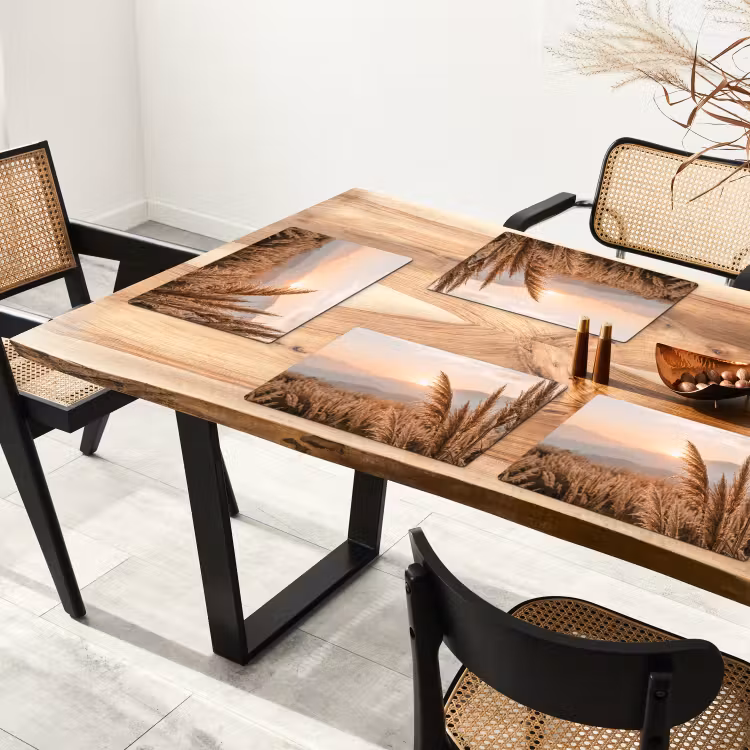 Placemat - 6 stuks - Gras - Veld - Zon - Natuur — 4