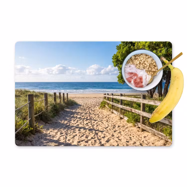 Placemat - 6 stuks - Strand - Zandpad - Oceaan - Natuur — 1
