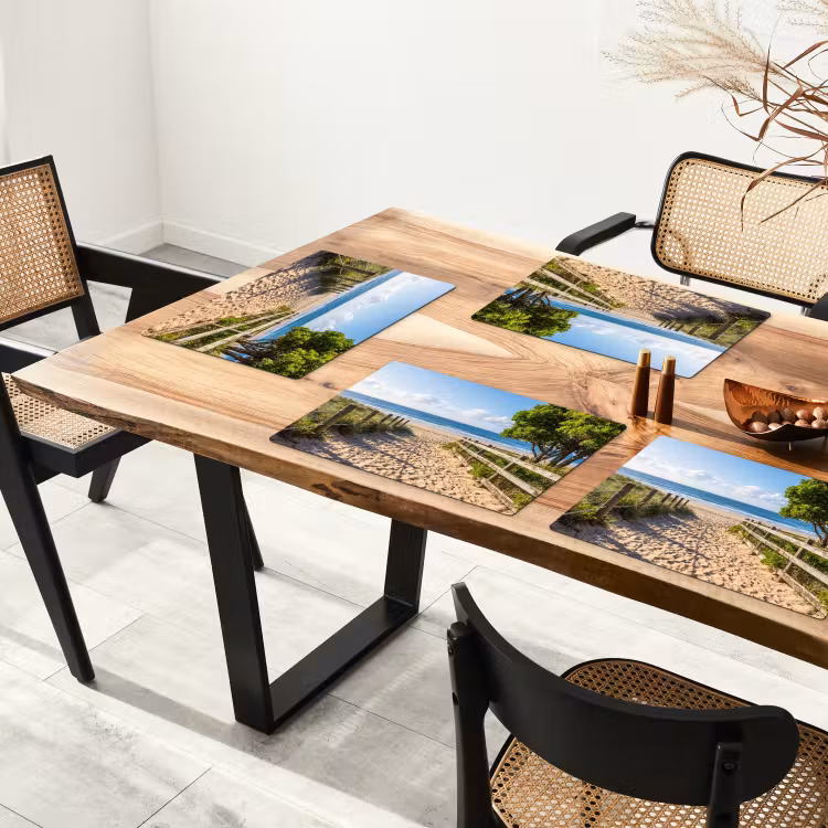 Placemat - 6 stuks - Strand - Zandpad - Oceaan - Natuur — 4