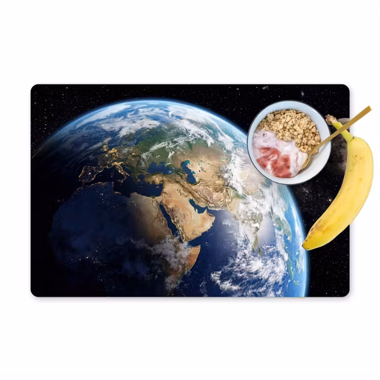 Placemat - 6 stuks - Aarde - Ruimte - Blauw - Groen — 1