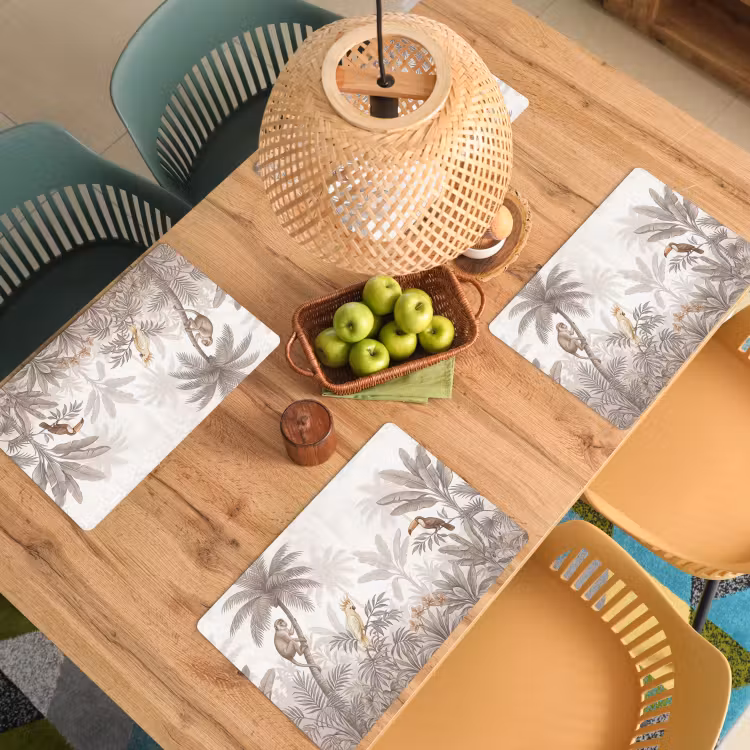 Placemat - 6 stuks - Jungle - Dieren - Palmbomen — 3
