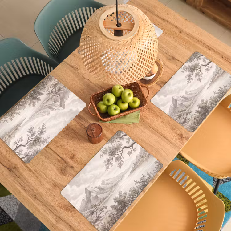 Placemat - 6 stuks - Landschap - Bergen - Meer - Natuur — 3