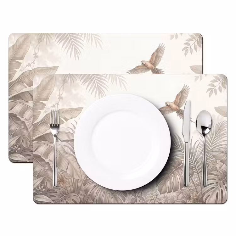 Placemat - 6 stuks - Papagaai - Jungle - Tropisch — 2