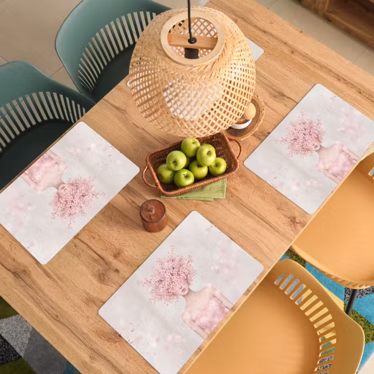 Placemat - 6 stuks - Portret - Kersenbloesem - Roze — 3