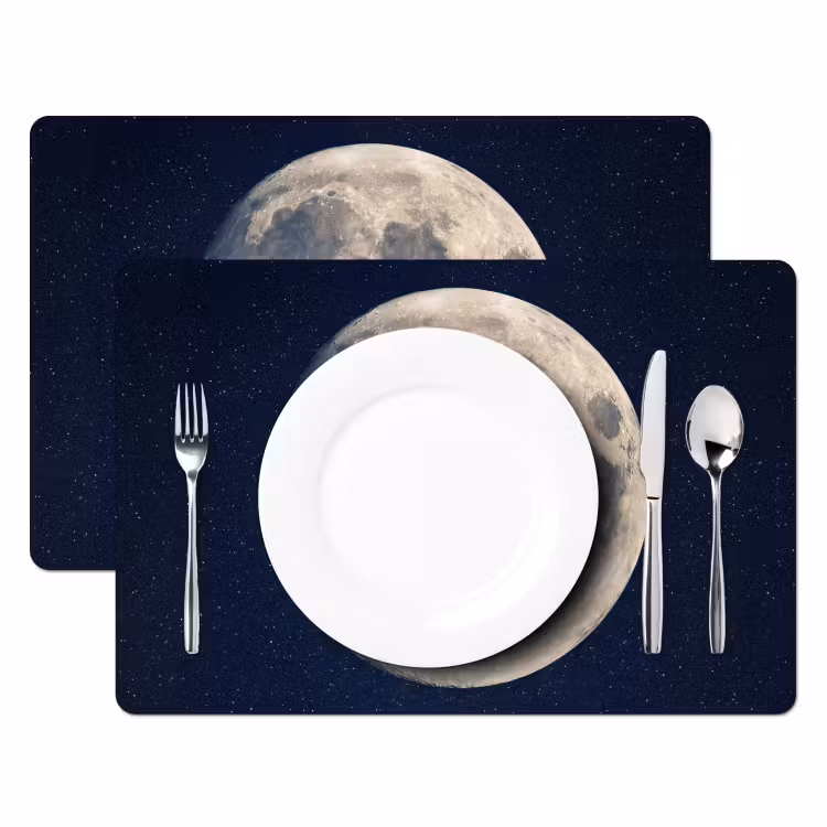 Placemat - 6 stuks - Ruimte - Maan - Kosmos — 2