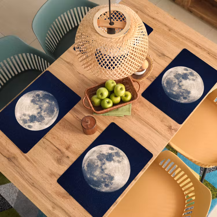 Placemat - 6 stuks - Ruimte - Maan - Kosmos — 3