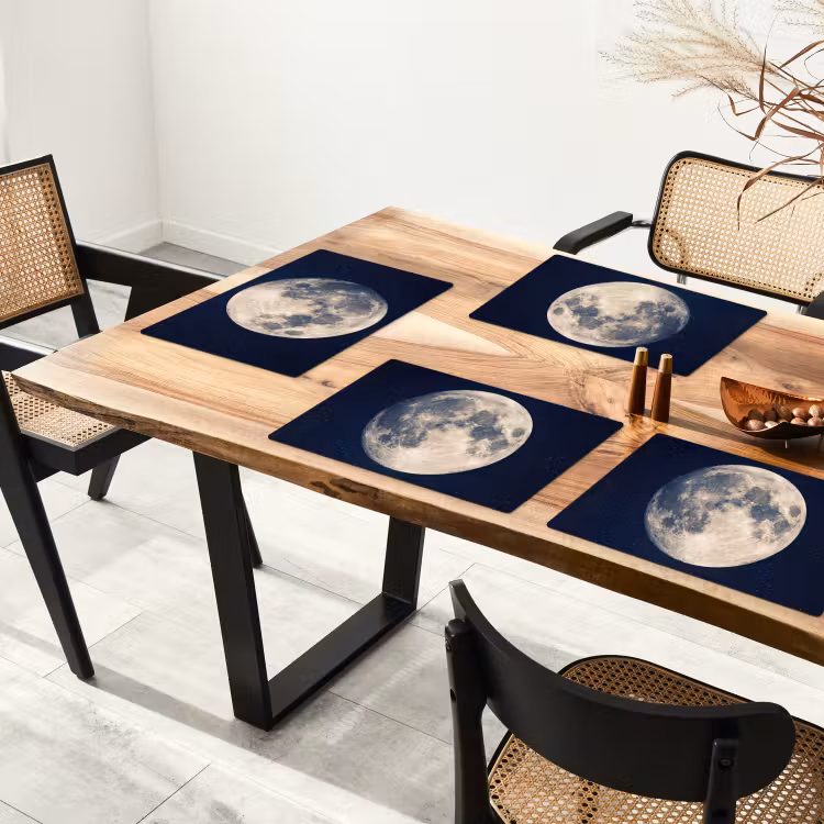 Placemat - 6 stuks - Ruimte - Maan - Kosmos — 4
