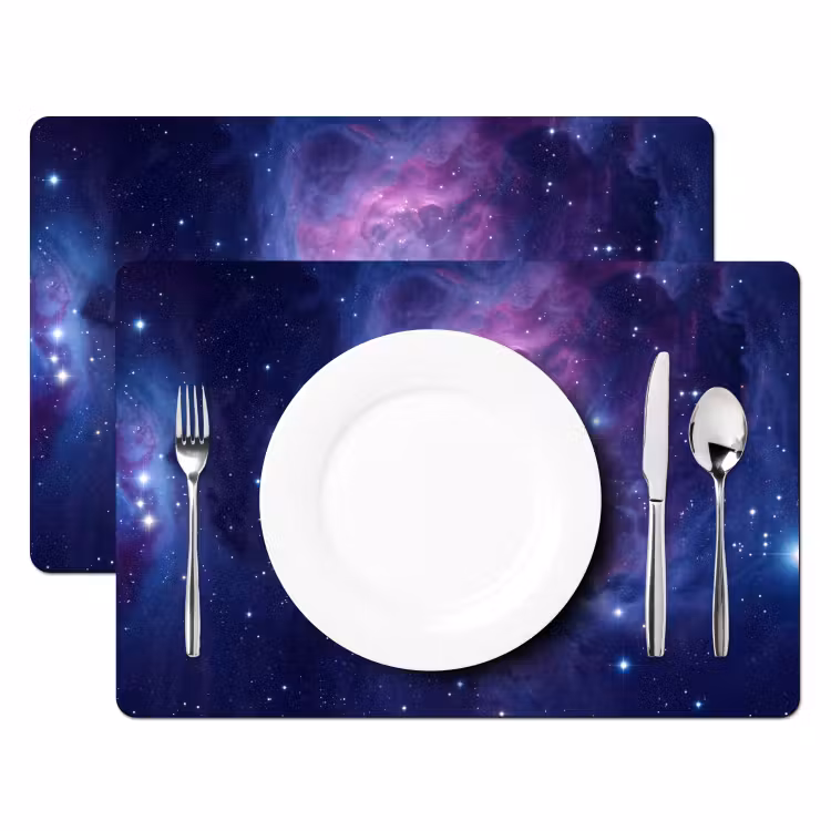Placemat - 6 stuks - Ruimte - Sterren - Kleurrijk — 2