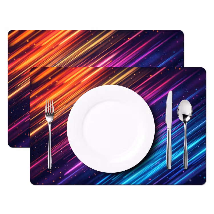 Placemat - 6 stuks - Snelheid - Kosmos - Kleurrijk — 2