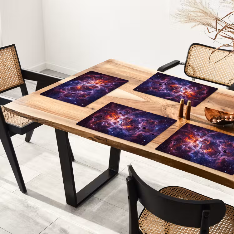 Placemat - 6 stuks - Space - Stars - Abstract - Colorful — 4