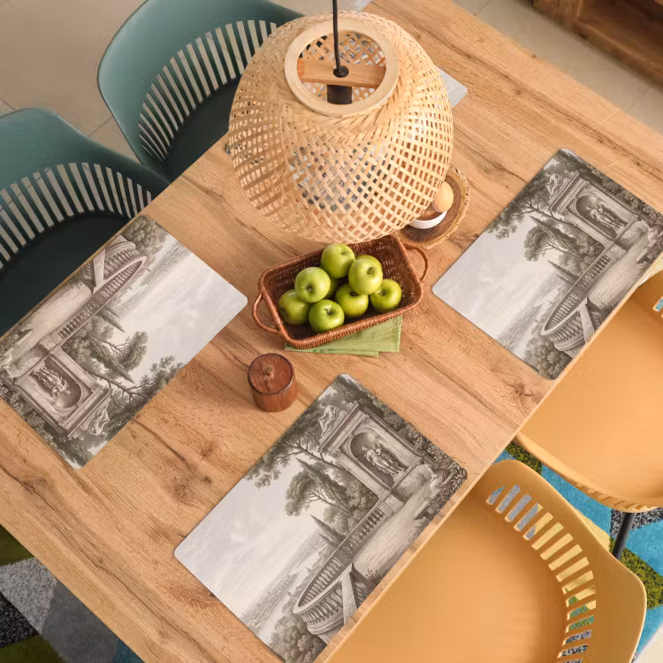 Placemat - 6 stuks - Terras - Stad - Uitzicht - Rivier — 3