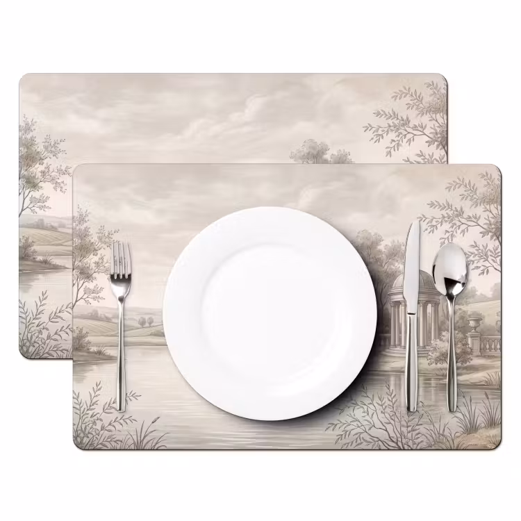 Placemat - 6 stuks - Terras - Water - Natuur - Landschap — 2