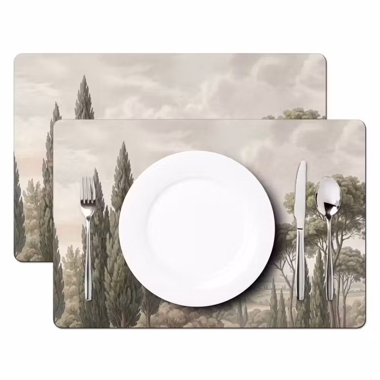 Placemat - 6 stuks - Vallei - Bos - Natuur - Groen — 2