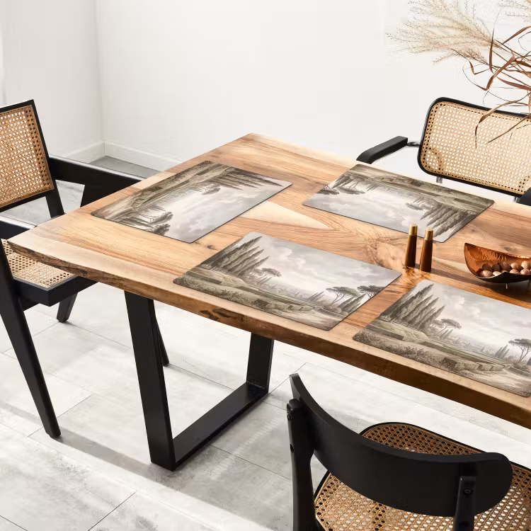 Placemat - 6 stuks - Vallei - Tuin - Natuur - Groen — 4