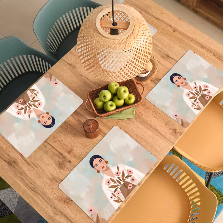 Placemat - 6 stuks - Vrouw - Kimono - Pastel — 3