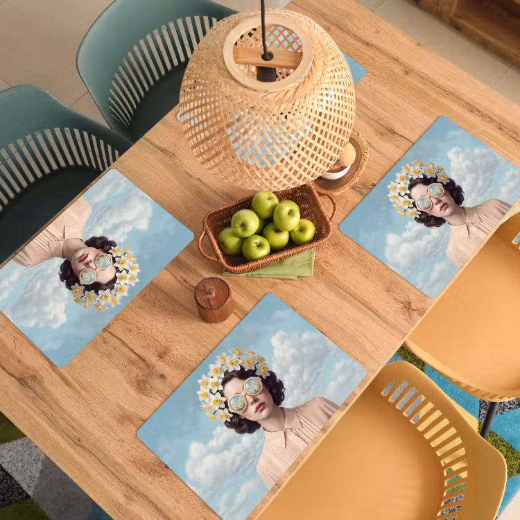 Placemat - 6 stuks - Vrouw - Narcissen - Geel — 3