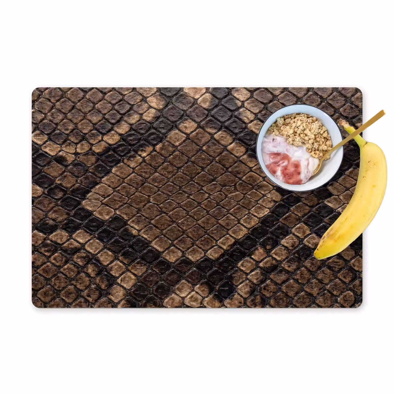 Placemat - 6 stuks - Python - Schubben - Brons — 1