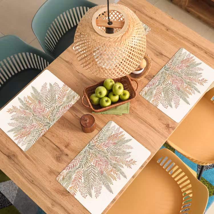 Placemat - 6 stuks - Botanisch - Aquarel - Kleurrijk — 3