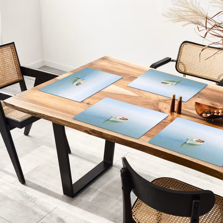 Placemat - 6 stuks - Minimalistisch - Boot - Zee — 4
