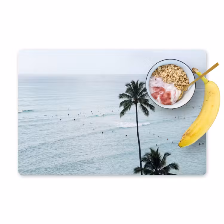 Placemat - 6 stuks - Oceaan - Palmbomen - Surfers — 1