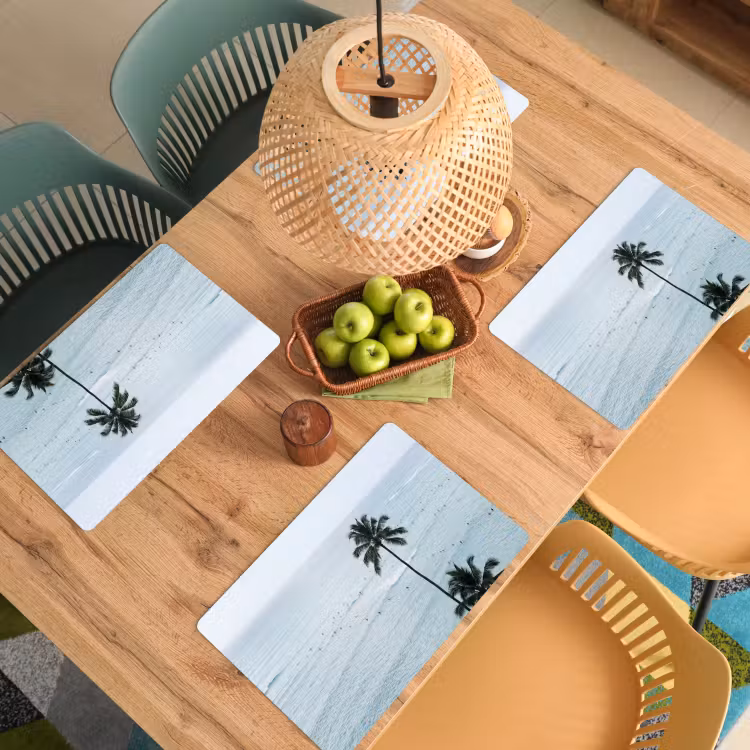 Placemat - 6 stuks - Oceaan - Palmbomen - Surfers — 3
