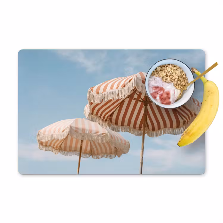 Placemat - 6 stuks - Parasol - Lucht - Rood — 1