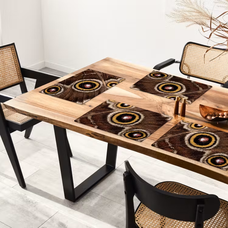 Placemat - 6 stuks - Vlinder - Vleugel - Abstract — 4