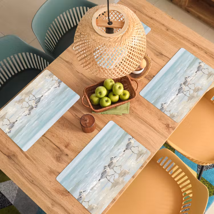 Placemat - 6 stuks - Vogels - Strand - Zee — 3