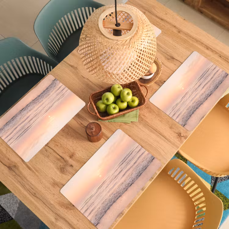 Placemat - 6 stuks - Zon - Strand - Roze — 3